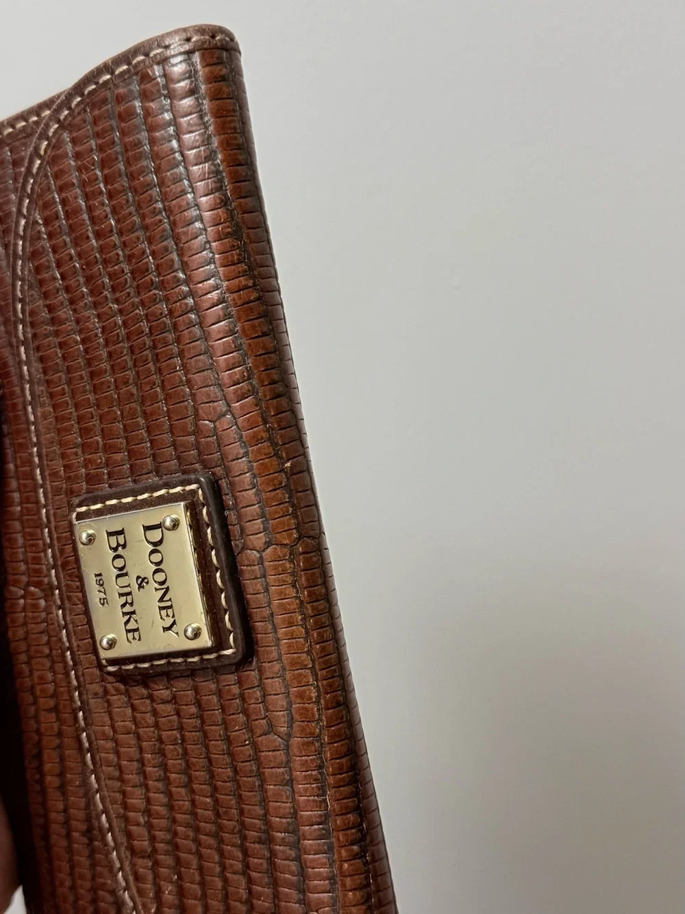 Dooney & Bourke Brown Lizard-Embossed Leather Wallet
